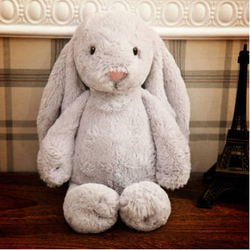 Soft Plush Toy - Grey Bunny