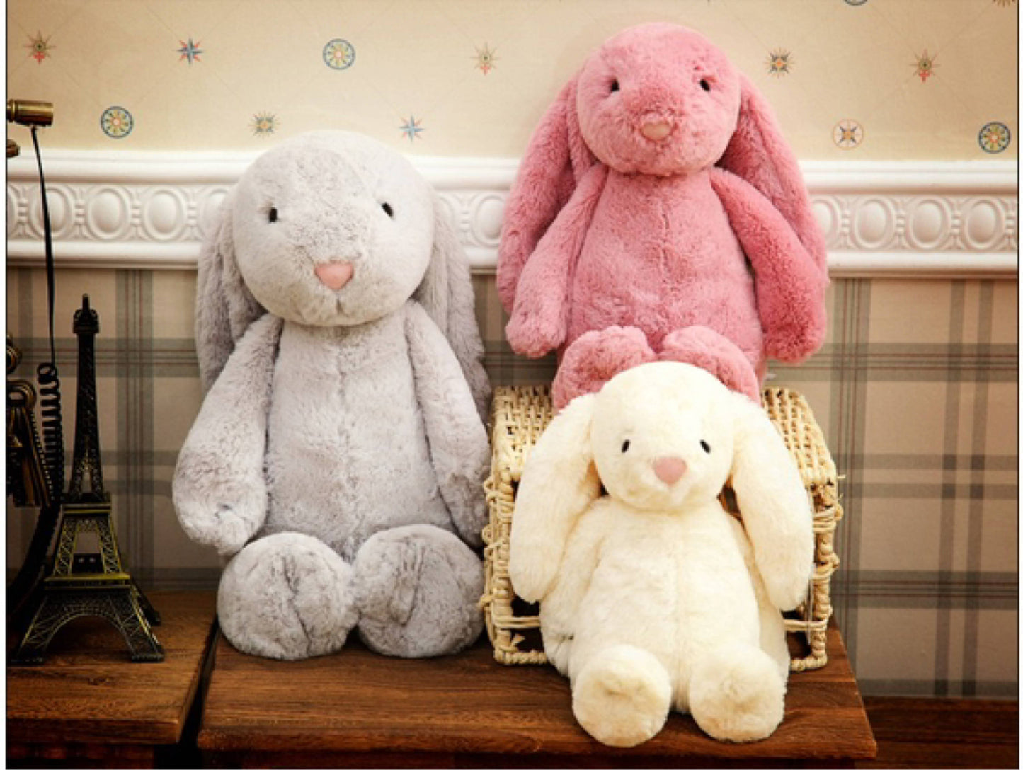 Soft Plush Toy - Grey Bunny