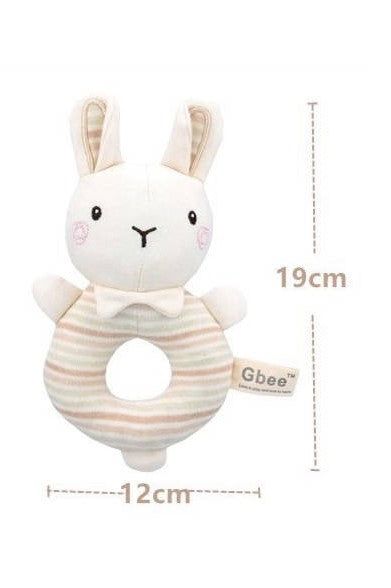 Organic Cotton Round Rattle - Rabbit