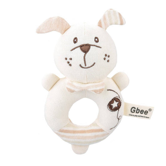 Organic Cotton Round Rattle - Dog