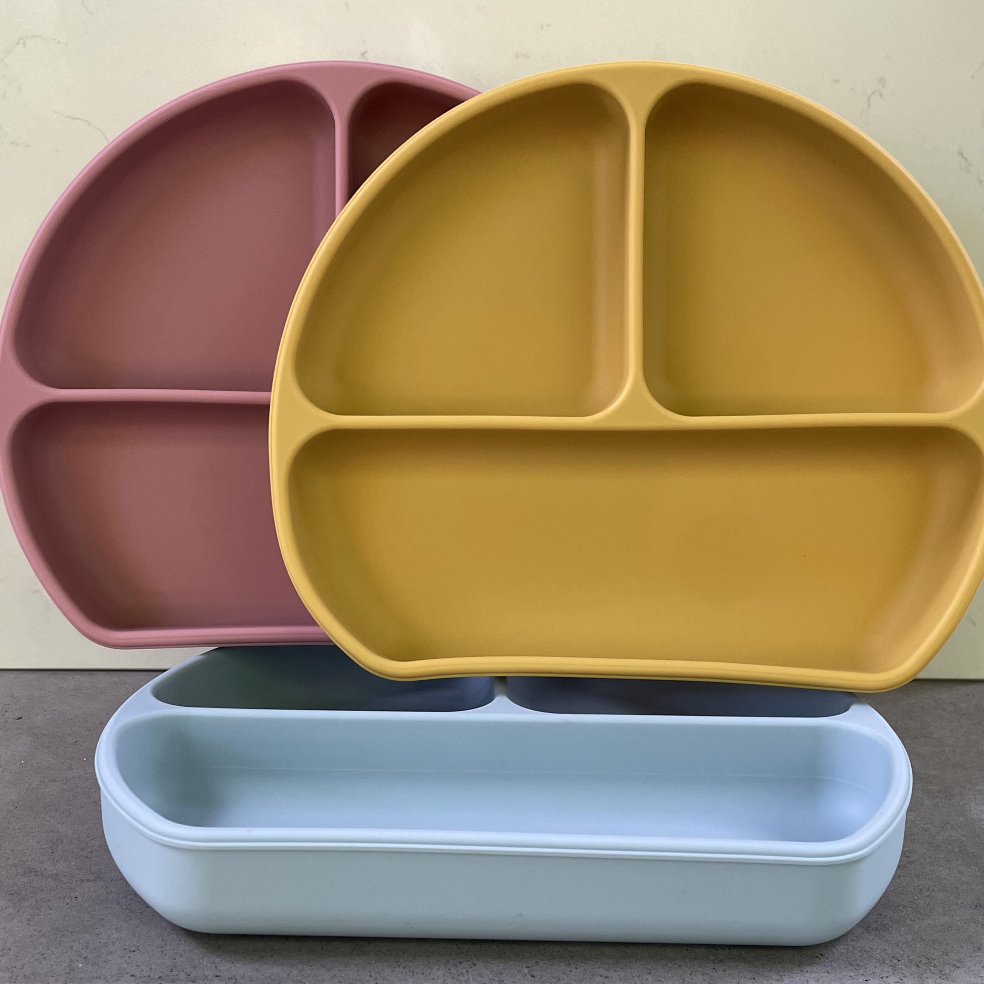 Dusty Blue Divider Plate with Lid