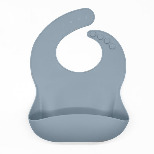 Dusty Blue Silicone Bib