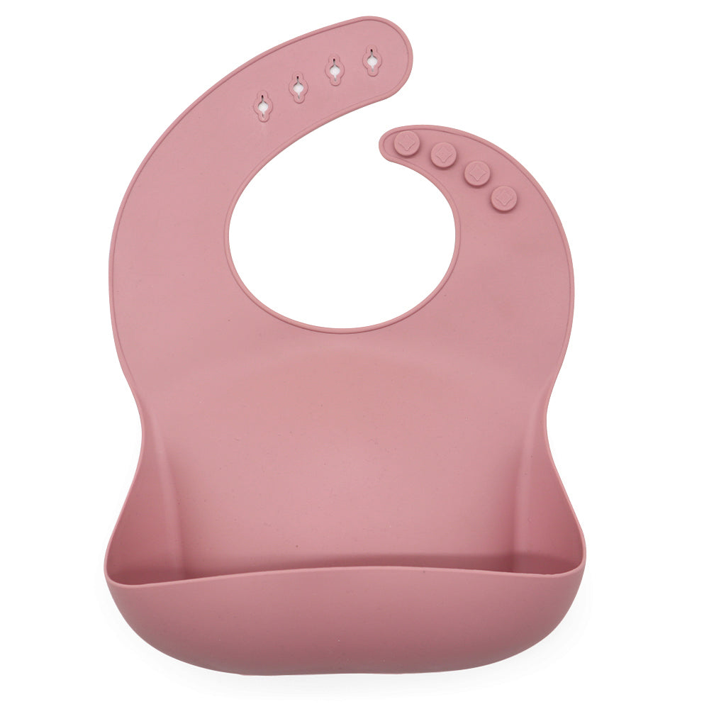 Dark Pink Silicone Bib