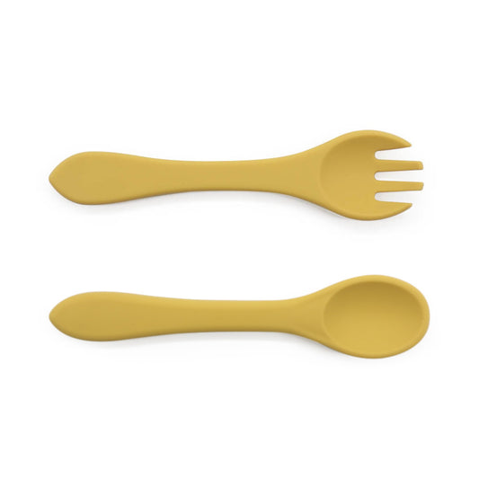 Mango Silicone Spoon & Fork Set