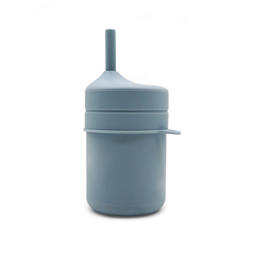 Dusty Blue Silicone Straw Cup