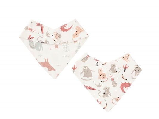 Hello Chester Bamboo Cotton Bib - Fun Foxes