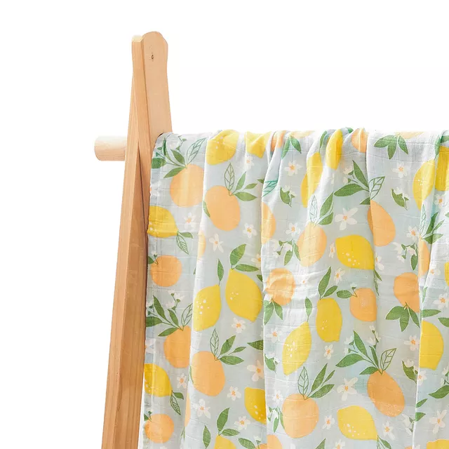 Muslin Swaddle Blanket - Oranges & Lemons