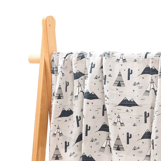 Muslin Swaddle Blanket - Teepee