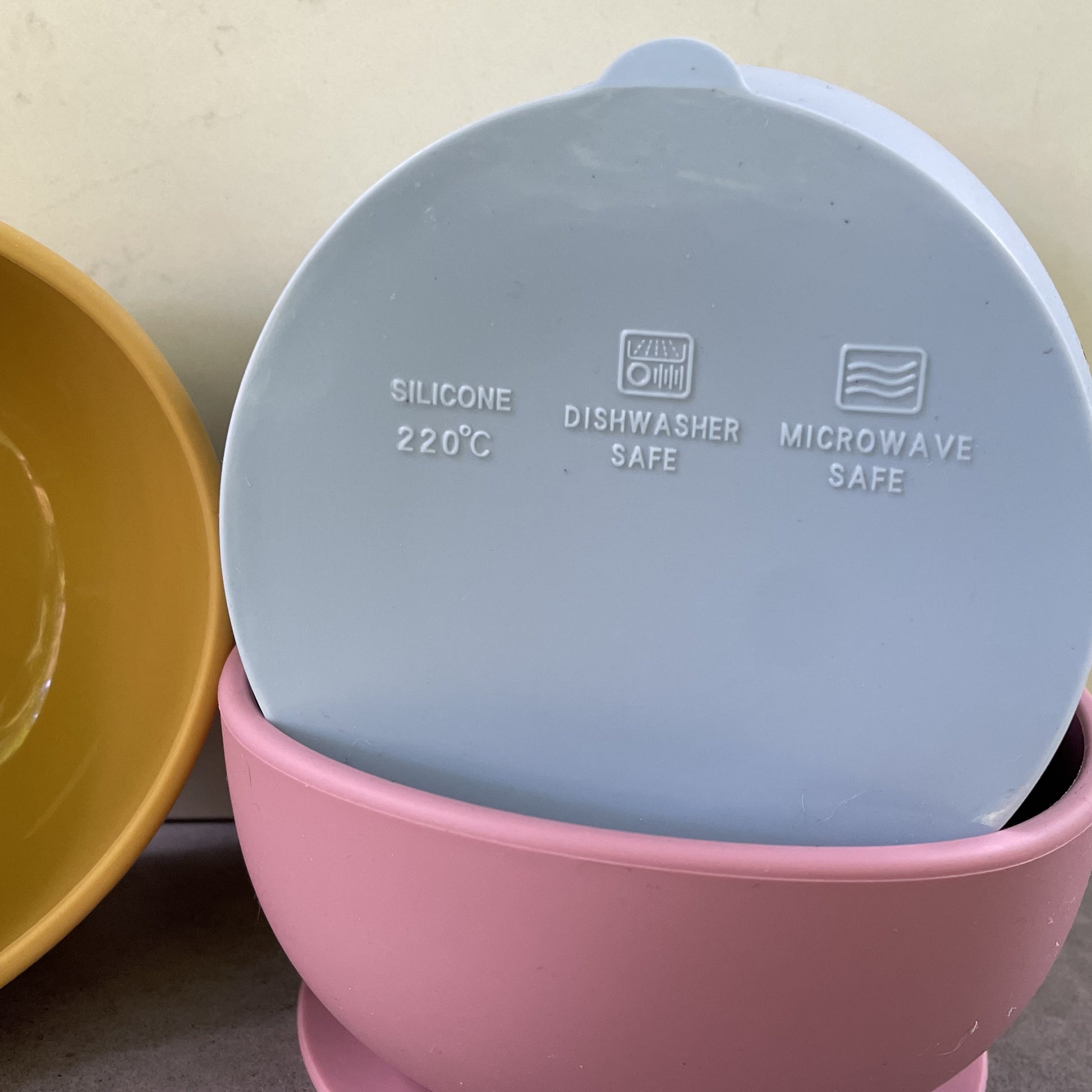 Dark Pink Silicone Suction Bowl